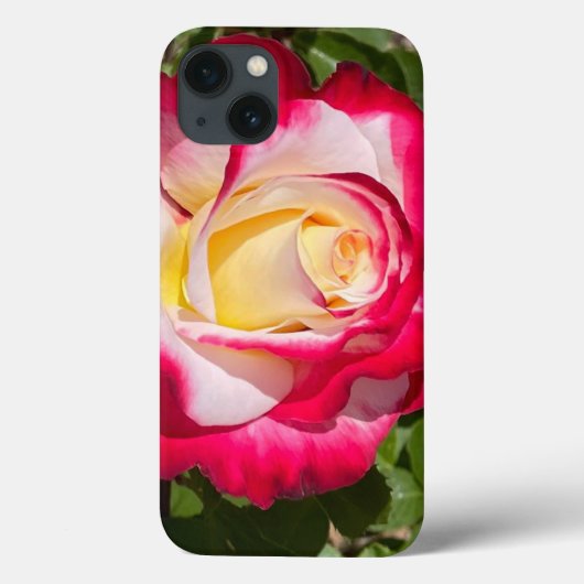 Rood en Geel Rose Hoesje-Mate Telefoon Case (Achterkant)