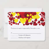 Rood en Geel Rozenharten RSVP (Voorkant)