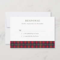 Rood en Geel Schots Tartan Huwelijk