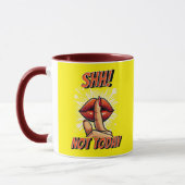 Rood en geel - Shh! Vandaag geen koffie Mok (Links)