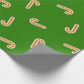 Rood en geel snoepjes groen cadeaupapier (Hoek)