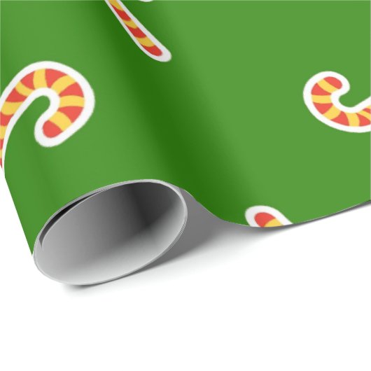 Rood en geel snoepjes groen cadeaupapier (Rol Hoek)