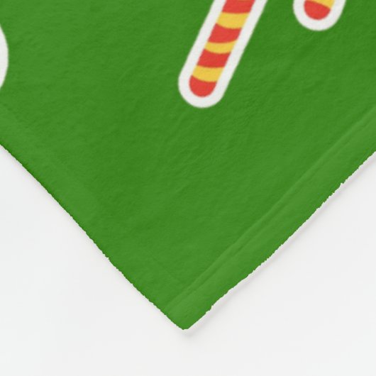 Rood en geel snoepjes groen fleece deken (Hoek)