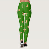 Rood en geel snoepjes groen leggings (Achterkant)