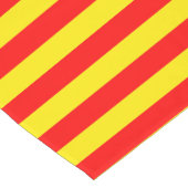 Rood en Geel Strepen Design Korte Tafelloper (Hoek)