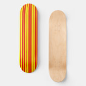 Rood en Geel Strepen Design Persoonlijk Skateboard (Voorkant)