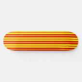 Rood en Geel Strepen Design Persoonlijk Skateboard (Horizontaal)