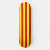 Rood en Geel Strepen Design Persoonlijk Skateboard (Voorkant)