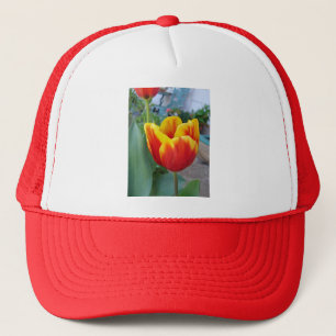 Rood en geel Tulp floral Garden Foto Trucker Pet