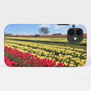 Rood en geel Tulpveld met luchtballon Case-Mate iPhone Case