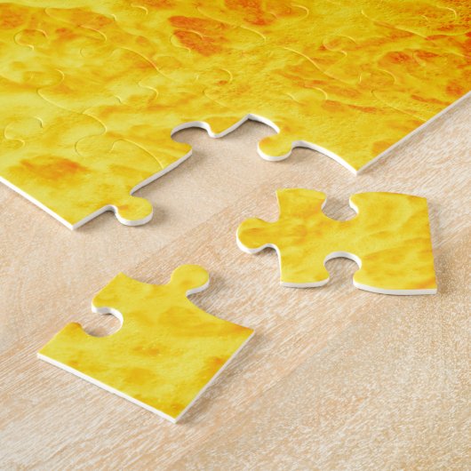 Rood en geel vuur branden legpuzzel (Zijkant)