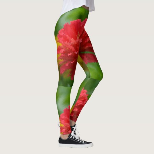 Rood en geel zink leggings (Rechts)