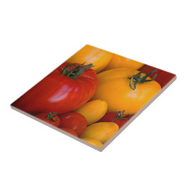 Rood- en geeltomaten tegeltje