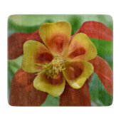 Rood- en gele bicolorColumbinebloemen Snijplank (Voorkant)