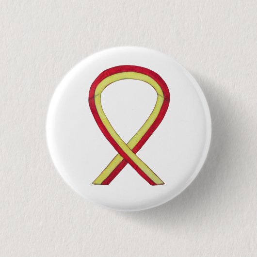 Rood- en gele Button voor bewustzijnsverlies (Voorkant)