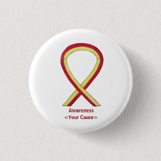 Rood- en gele Button voor bewustzijnsverlies (Voorkant)