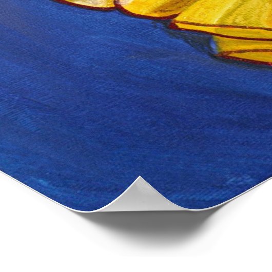 Rood- en gele carnavalstrips afdrukken poster (Hoek)