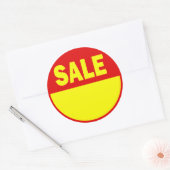 Rood- en Gele detailhandel Ronde Sticker (Envelop)