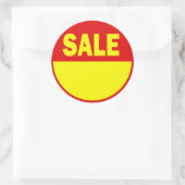 Rood- en Gele detailhandel Ronde Sticker (Tas)