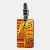 Rood- en gele filmkaartjes bagagelabel (Voorkant verticaal)