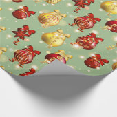 Rood- en Gele kerstboxen met zwoegen Cadeaupapier (Hoek)