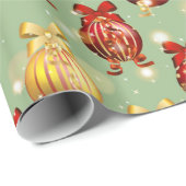 Rood- en Gele kerstboxen met zwoegen Cadeaupapier (Rol Hoek)