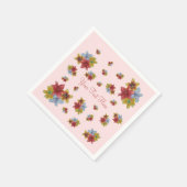 Rood- en gele Lily-bloemen  bloem Servetten (Hoek)