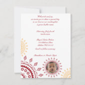 Rood- en gele Namkaran-Baby Kaart (Voorkant)