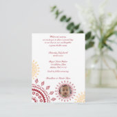 Rood- en gele Namkaran-Baby Kaart (Staand voorkant)