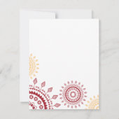 Rood- en gele Namkaran-Baby Kaart (Achterkant)