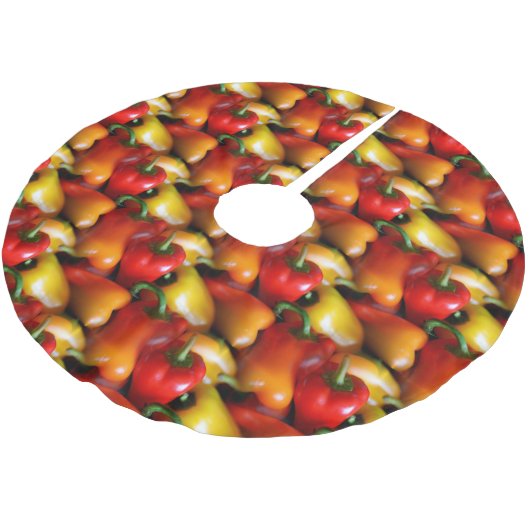 Rood- en gele paprika kerstboom rok (Gekanteld)