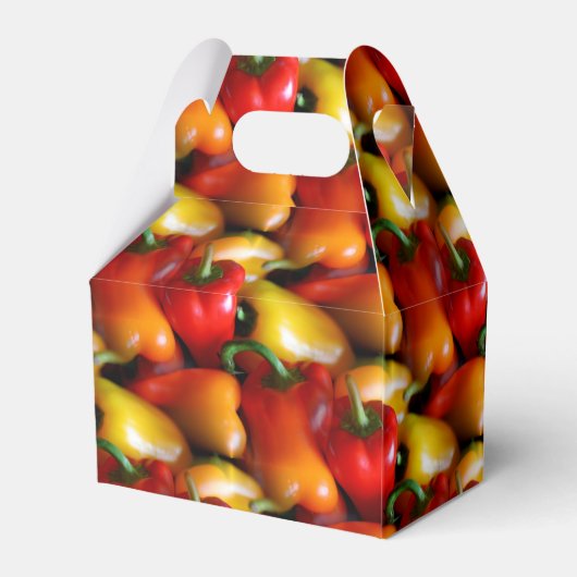 Rood- en gele paprika's bedankdoosjes (Achterkant)