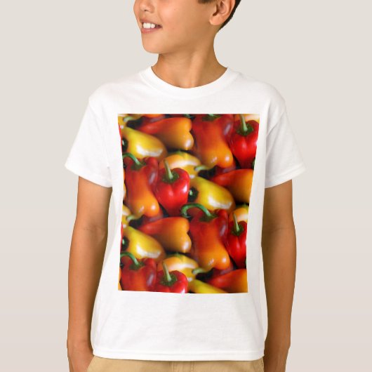 Rood- en gele paprika's t-shirt (Voorkant)
