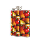 Rood- en gele paprika's Vinylomhulling Heupfles (Links)