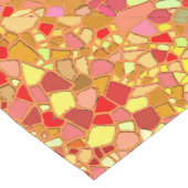 Rood- en gele rotalijstrunner lange tafelloper (Hoek)