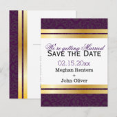 Rood- en gele Royalty-afdrukken Aankondigingskaart (Voorkant / Achterkant)