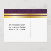 Rood- en gele Royalty-afdrukken Aankondigingskaart (Achterkant)