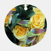 Rood- en gele rozen metalen ornament (Achterkant)