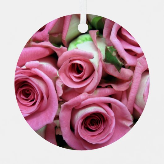 Rood- en gele rozen metalen ornament (Voorkant)