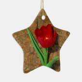 Rood- en gele Tulp Keramisch Ornament (Rechts)