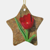 Rood- en gele Tulp Keramisch Ornament (Links)
