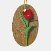 Rood- en gele Tulp Keramisch Ornament (Links)
