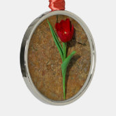 Rood- en gele Tulp Metalen Ornament (Rechts)