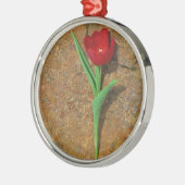 Rood- en gele Tulp Metalen Ornament (Links)