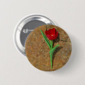Rood- en gele Tulp Ronde Button 5,7 Cm (Voorkant /achterkant)