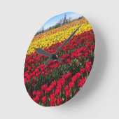 Rood- en gele Tulp-veld Ronde Klok (Hoek)