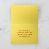 Rood- en gele Tulpen met een bruinkoolkaart Kaart (Binnen)