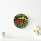 Rood- en Gele Tulpenklok Ronde Klok (Huis)