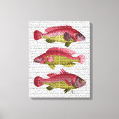 Rood- en gele vistrio canvas afdruk (Voorkant)