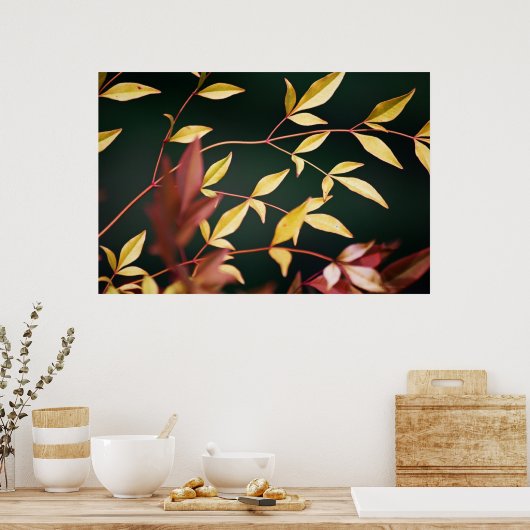 Rood- en Gold-afdrukken Poster (Keuken)